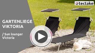 Produktvideo Sonnenliege 4-Stufig Schwarz Tectake