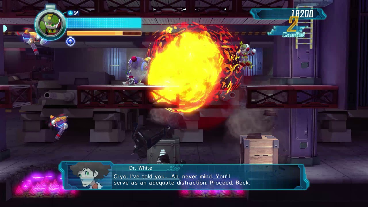 Mighty No.9 PC Military Base Maniac Mode S Rank No Damage