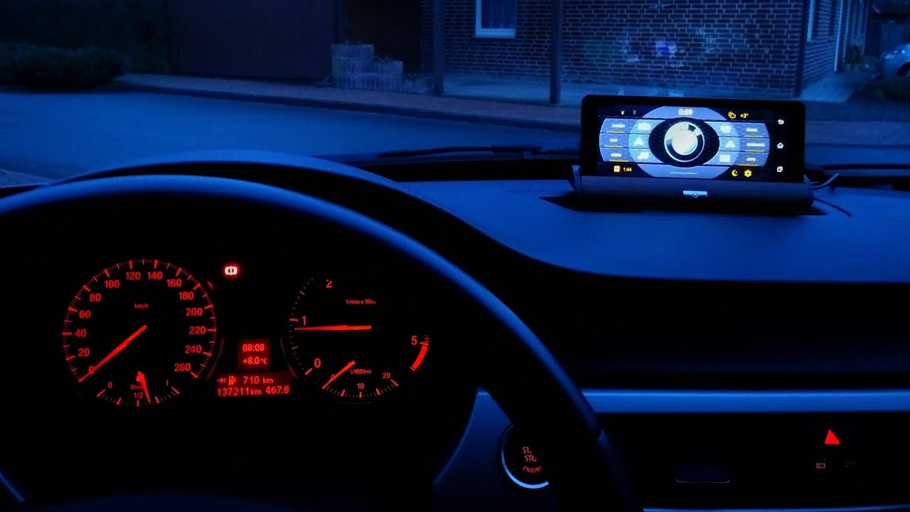 GPS Navigation Dashcam montat în BMW E90 YouTube