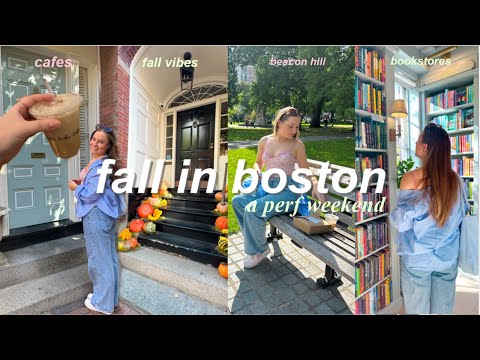 FALL IN BOSTON vlog  🎃  aesthetic bookshops, my fave coffee + exploring the CUTEST coastal town