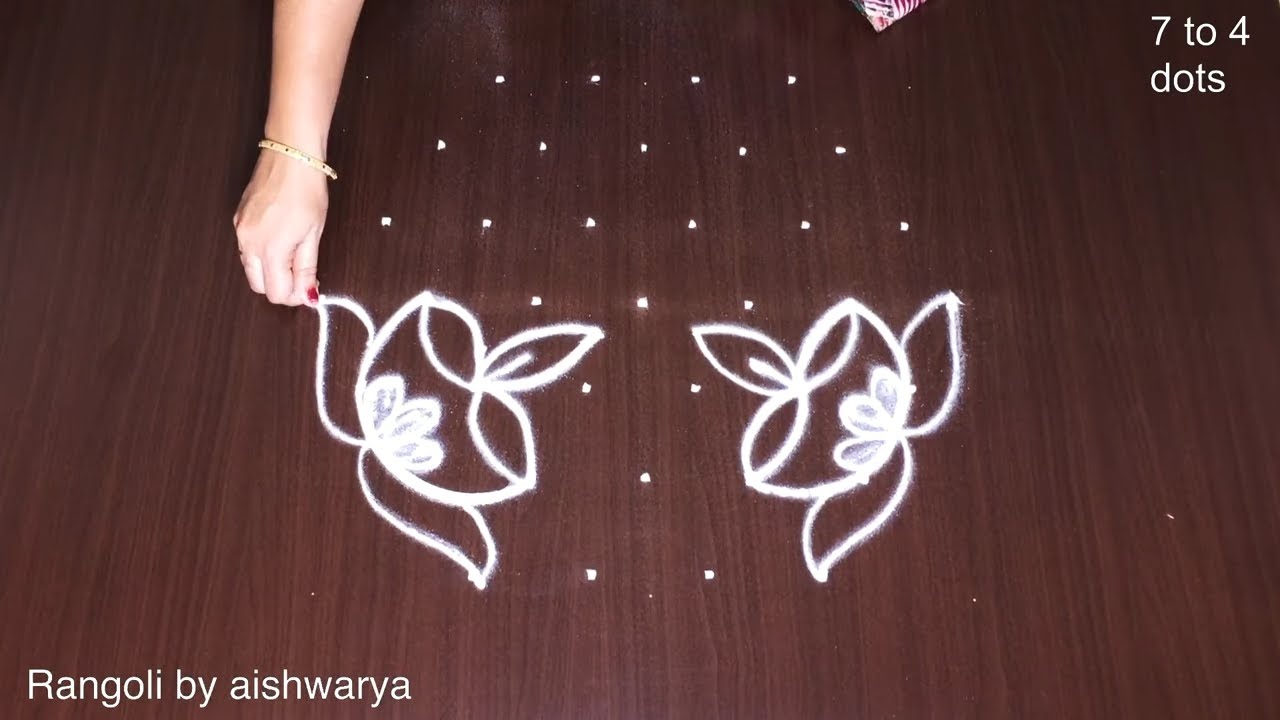 Beautiful Daily 7 by 4 Rangoli