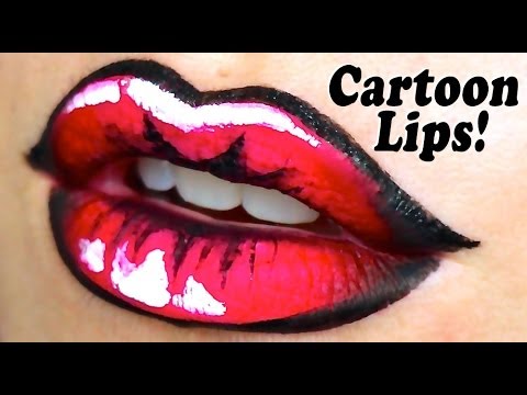 Cartoon Lips Makeup Tutorial :) - YouTube