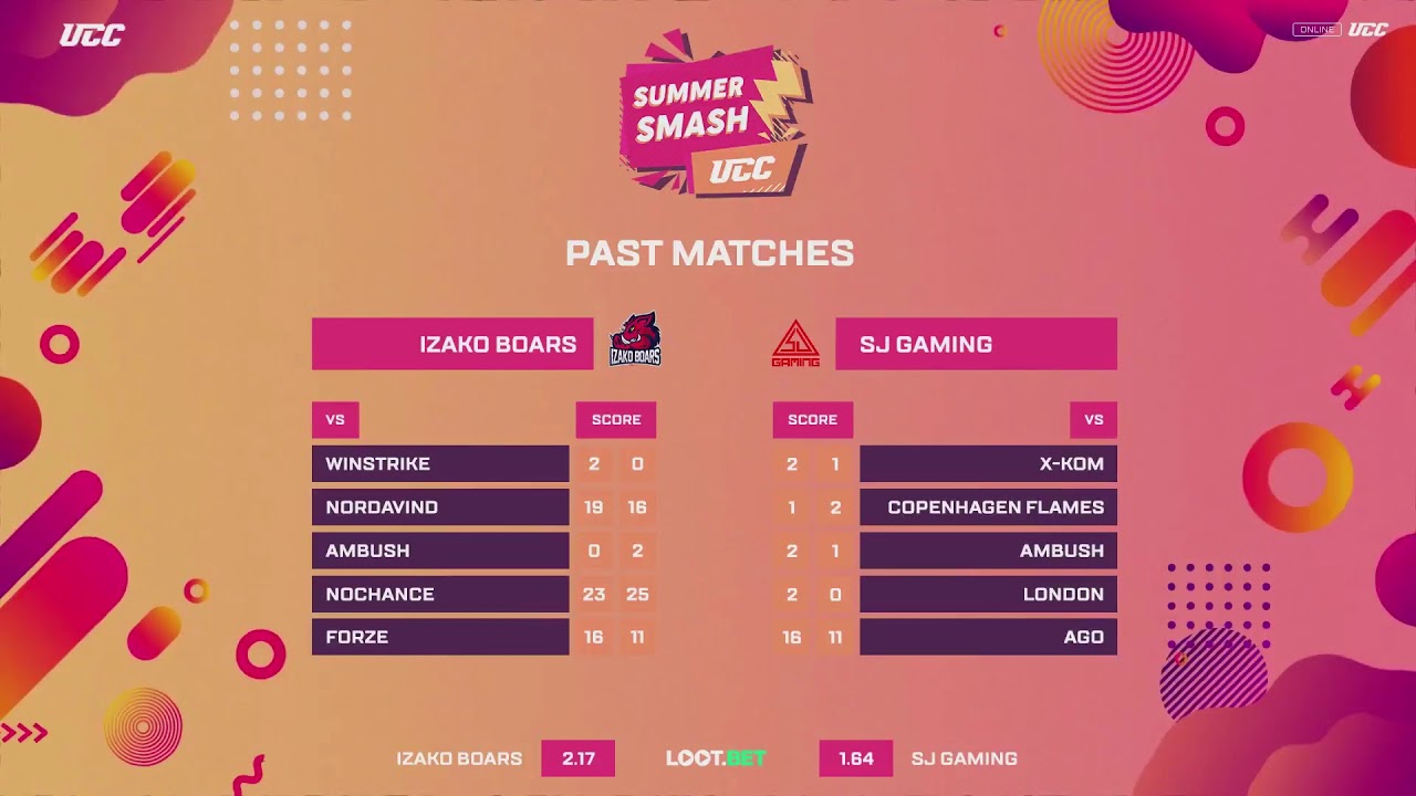 (EN) UCC Summer Smash | Izako Boars vs SJ Gaming | bo3 | by @oversiard