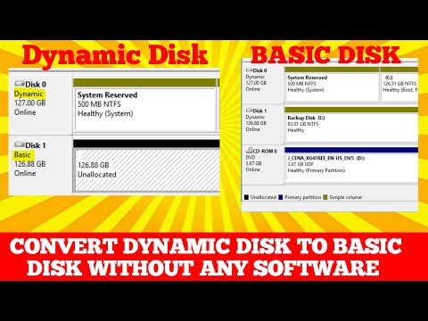 How to Convert Dynamic Disk to Basic Disk   Without any Software by TechSolution