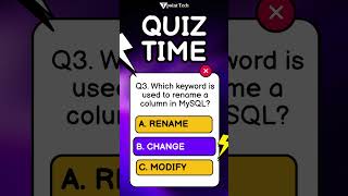 MySQL MCQs | MySQL Practice Questions & Answers | Tpoint Tech