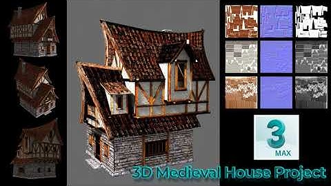 3ds Max Medieval House project finished