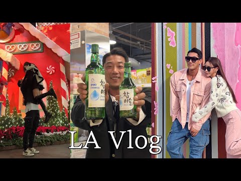 <strong>LA</strong> VLOG [신혼여행 2화] 먹방 | 멜로즈 | <strong>PINK</strong> WALL | 그로브몰 | 크리스마스