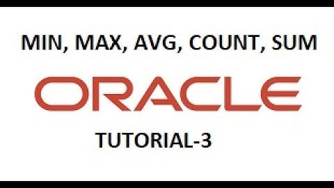 TUTORIAL-3 Select, functions like min, max, count, sum, avg #oracle #sql #sqltutorial