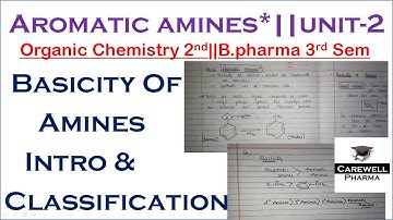 Aromatic amines* || Basicity of Amines ||very imp.||unit-2|| Organic Chemistry 2 || B.pharma 3rd sem