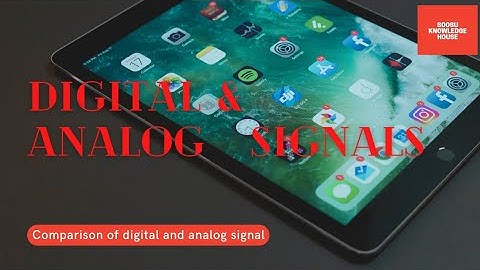 Analog & Digital signals| Comparison of analog & digital signals in data communication | lec-3|Soosu