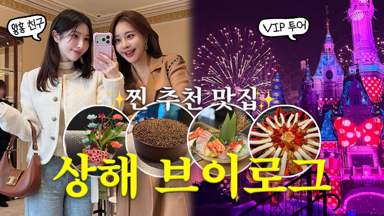 왕홍이 말아주는 상해 찐 추천 맛집 + 디즈니 vip투어 + 상해클럽까지 알찬영상‼️