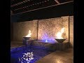 Small Modern Pool (Spool) with WaterWall and Fire Fly By