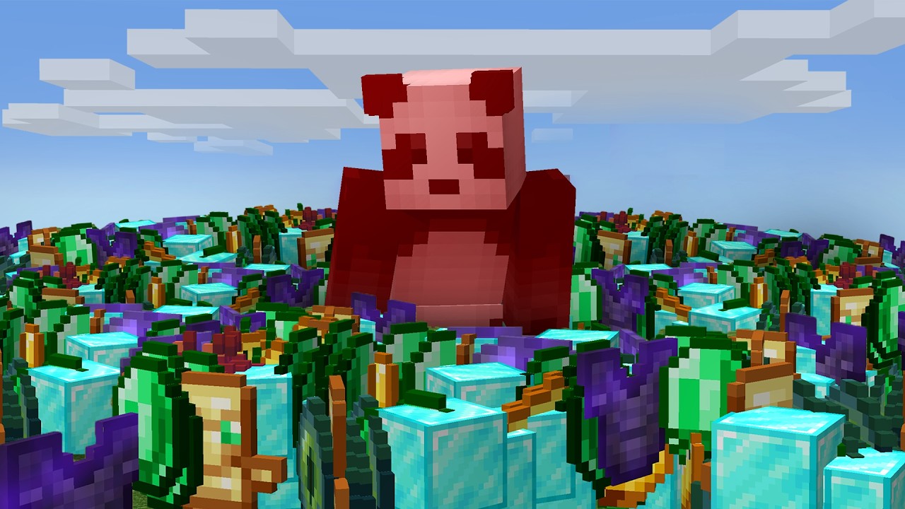 MINECRAFT pero el DAÑO MULTIPLICA mi INVENTARIO