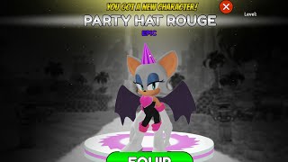 New code skin Party Hat Rouge | Sonic speed simulator 