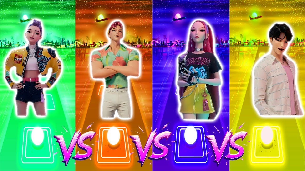 KPop Demon Hunters _ The saja Boys first meeting - Coffin Dance Song TILES HOP