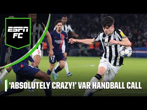 ‘ABSOLUTELY CRAZY!’ ESPN FC Live in disbelief at PSG-Newcastle handball call | ESPN FC