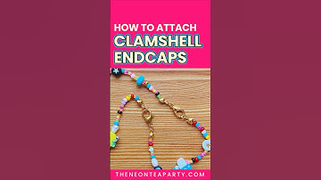 How to Attach Clamshell Endcap Bead Tips to #beadedjewelry #beadedbracelet #beadednecklace #shorts