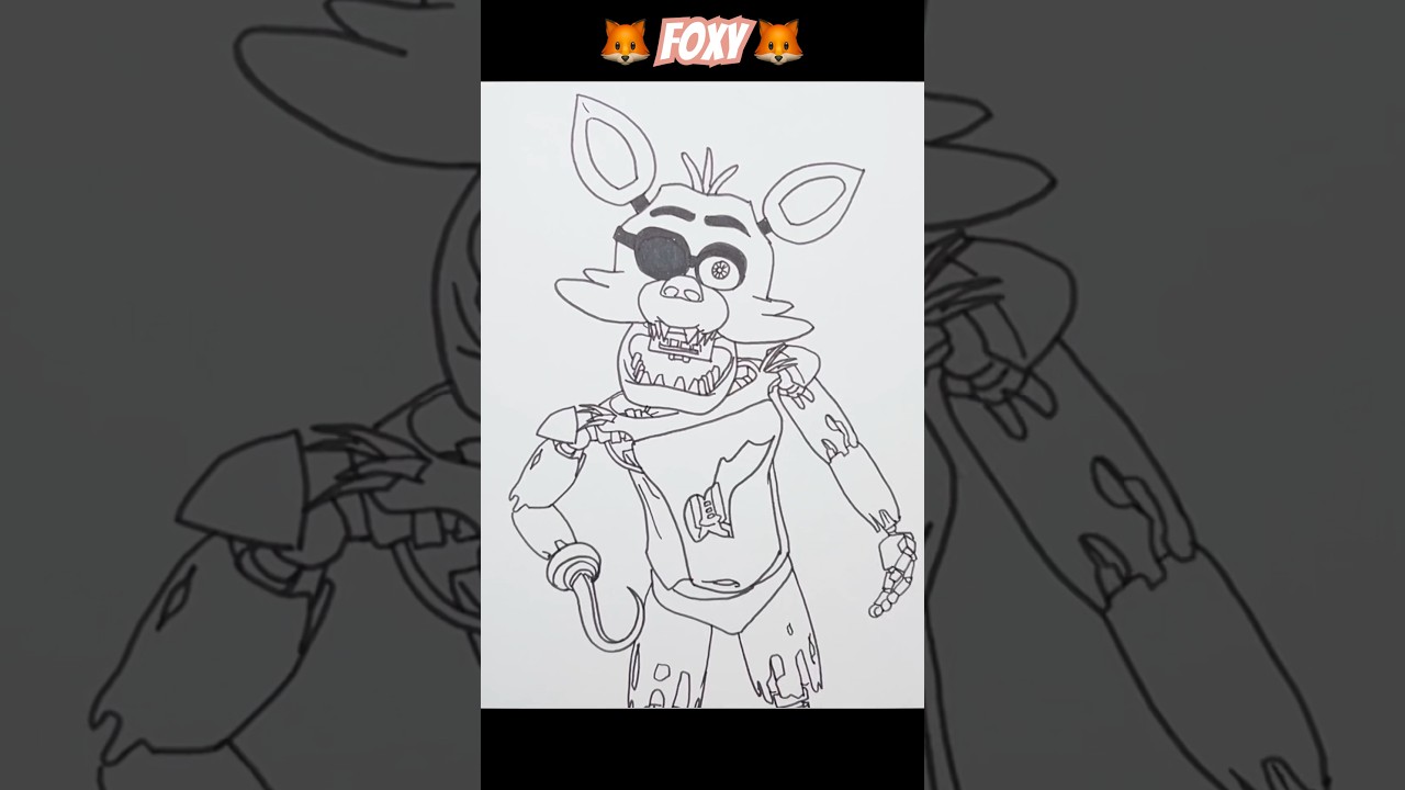How To Draw Foxy | Five Nights At Freddy’s 