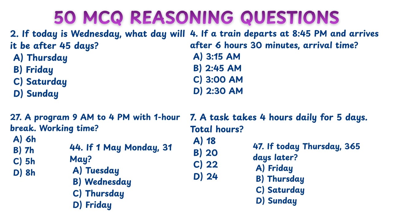 🔥50 Reasoning Questions & Answers|| Part-2 || Memory Based Qn || Full Paper Memory-Based Questions