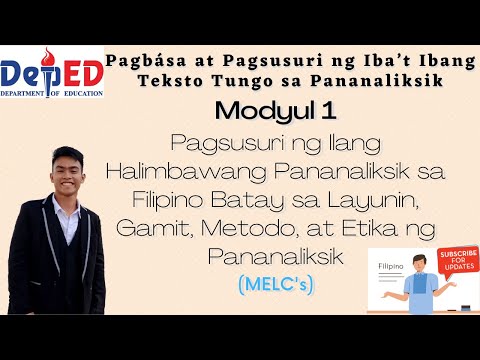 Layunin, Gamit, Metodo at Etika ng Pananaliksik | Modyul 1 - MELC Filipino 11