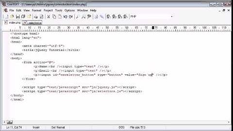 jQuery Tutorial   25   Basic form field selection