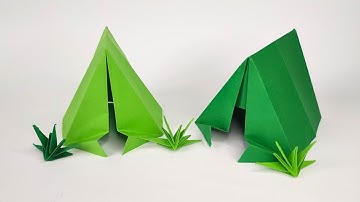 Easy Origami TENT | How to make a paper tent