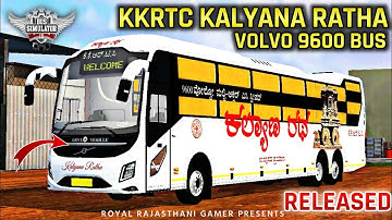 KKRTC KALYANA RATHA VOLVO 9600s Bus Mod For Bussid / Bussid V3.7.1 | Royal Rajasthani Gamer