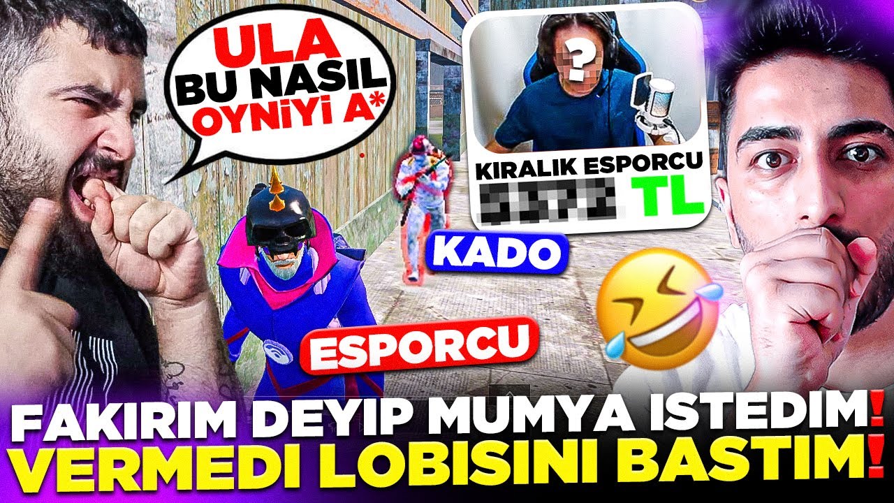 AYI KADİR KIŞKIRTMA! PARAYLA E-SPORCU KİRALAYIP TROLLEDİM! PUBG Mobile