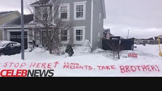 Nine-year-old girl sends Santa a message in the snow