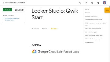 Looker Studio Qwik Start GSP136