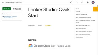 Looker Studio Qwik Start GSP136