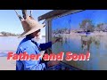 FATHER and SON Wilderness OIL PAINTING, Bushcraft/Camp Oven Cooking/Simple Living/primitive shelter!