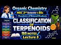 Classification of Terpenoids | Terpenoids Explained in Hindi | Lecture 5 | BSc & MSc Chemistry 🔥🔥