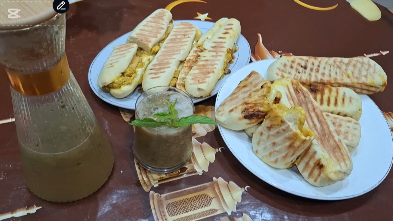 طريقة عمل خبز البانيني 🌯 في البيت بحشو لذيذ وبكل سهولة pain panini