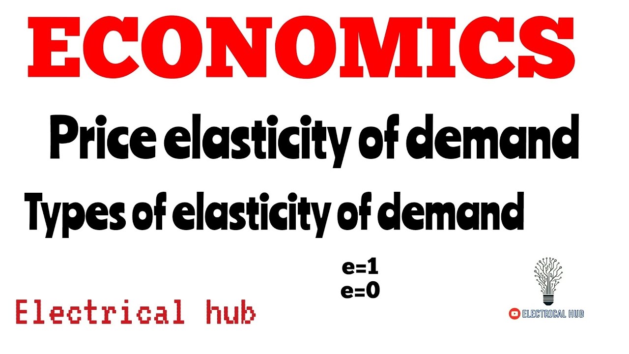 Price elasticity of demand. Types of price elasticity. ECONOMICS YouTube