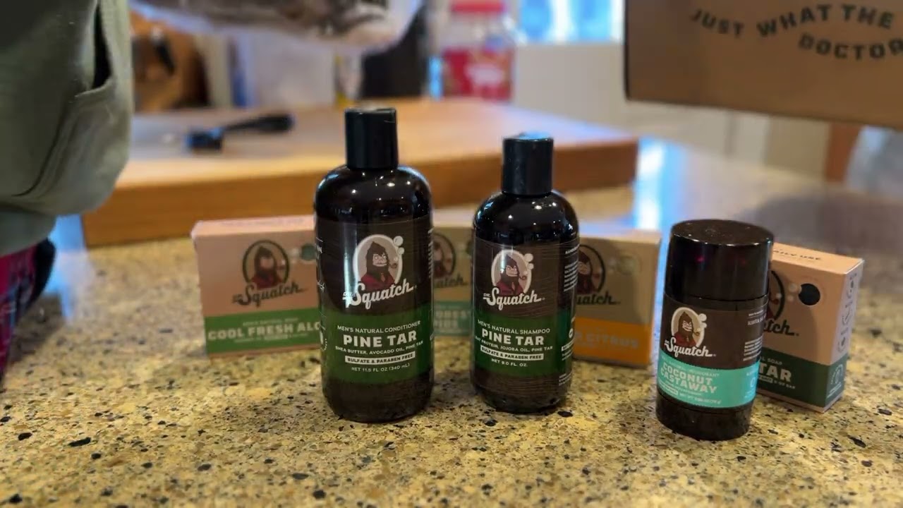 Dr. Squatch's All-New All-Natural Shampoo and Conditioner will
