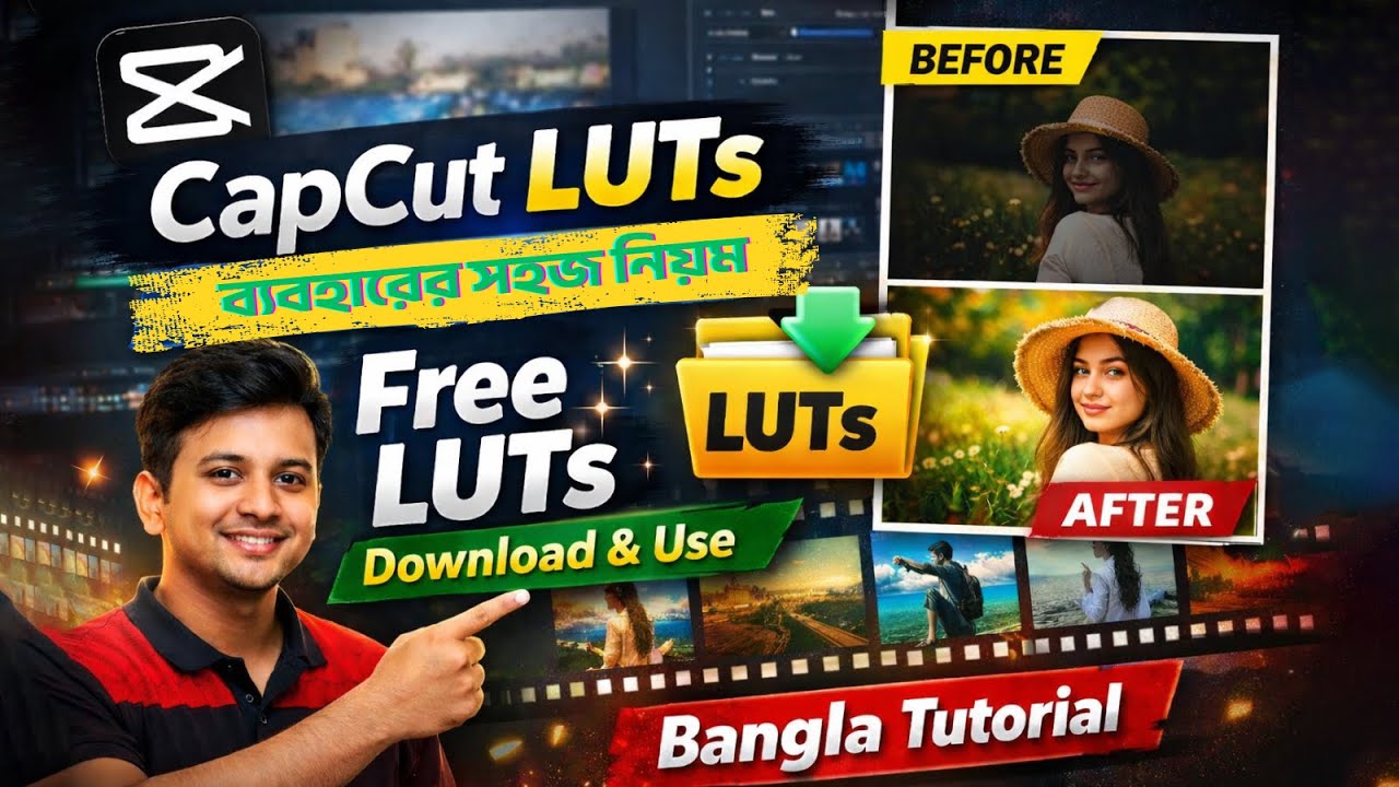 CapCut LUTs Use করার সহজ নিয়ম | Free LUTs Download & Use in CapCut (Bangla Tutorial)