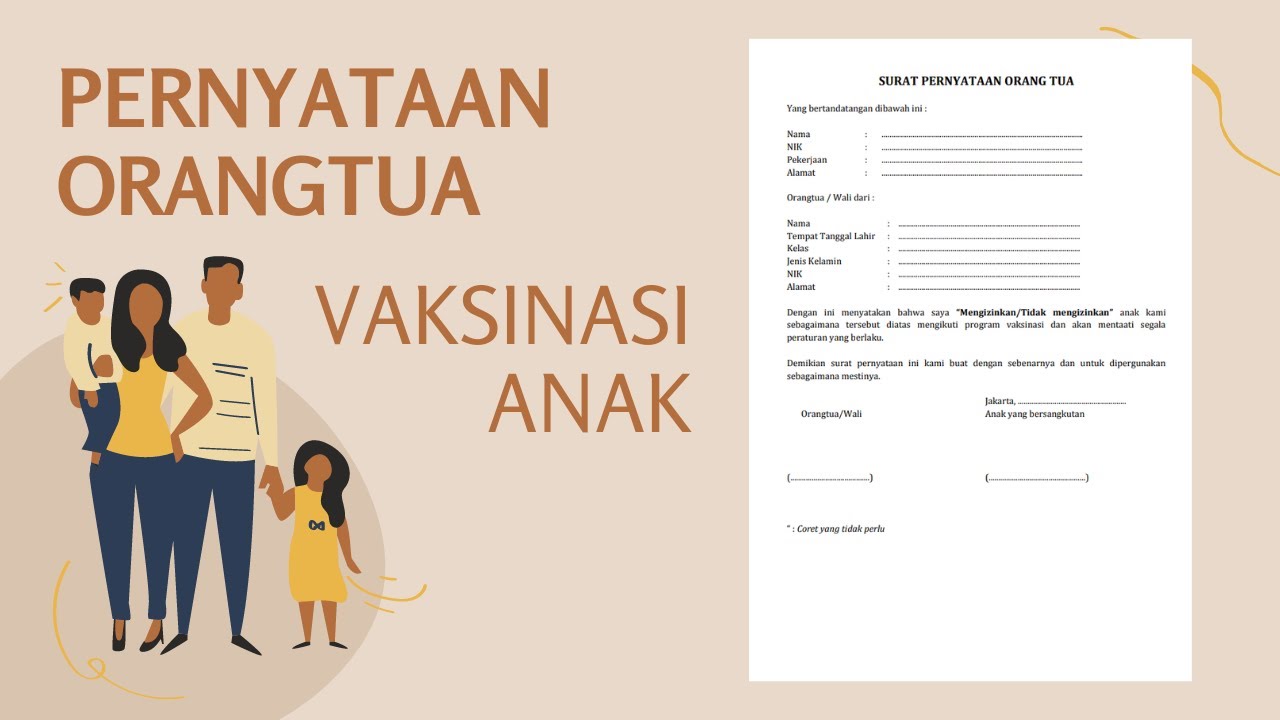 Surat pernyataan orang tua untuk vaksin