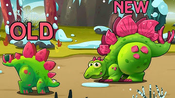 OLD vs NEW Stegosaurus Dino - Dino Bash 2 Travel Through Time