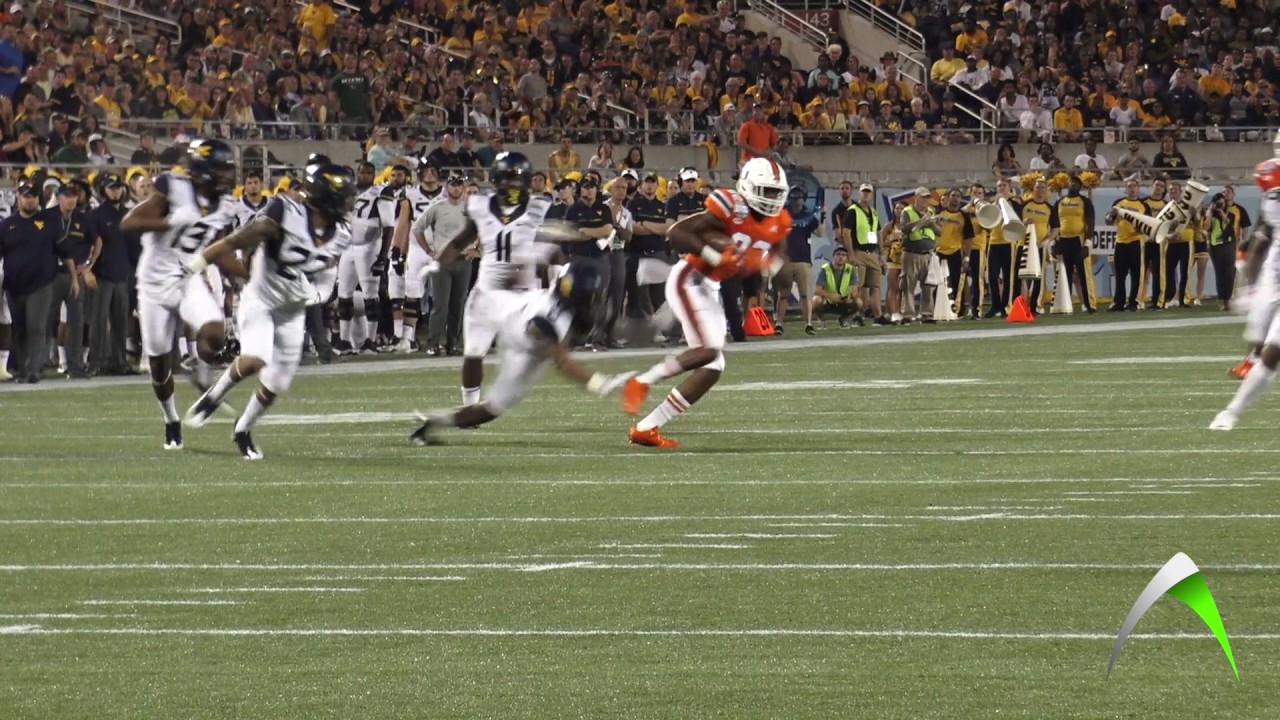 Miami WR Ahmmon Richards 51 yard TD catch   2016 Russell Athletic Bowl