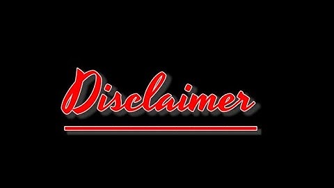 Disclaimer Video Effect Free