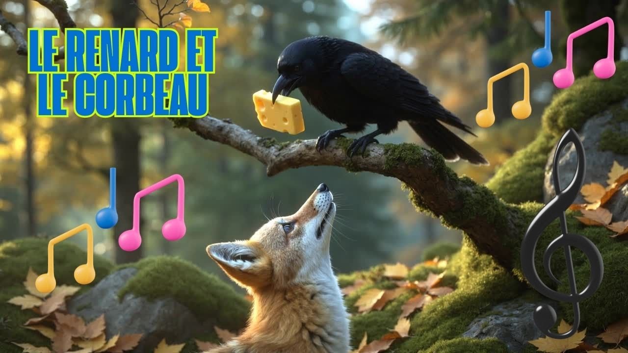 🎵 Le Renard malin et le Corbeau — Hommage à La Fontaine | Inkima_Tv ...
