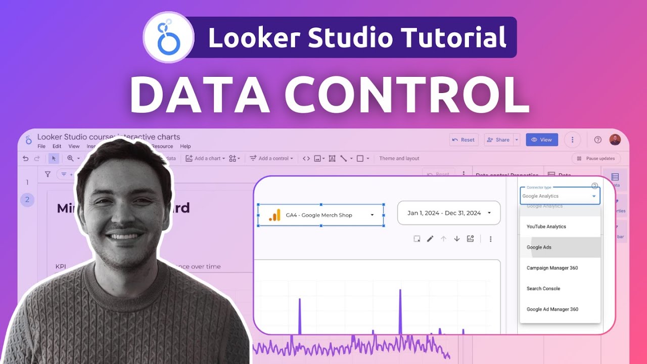 How to Create Data Controls on Looker Studio for GA4 (2026) - YouTube