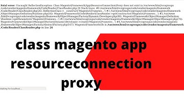 class magento app resourceconnection proxy