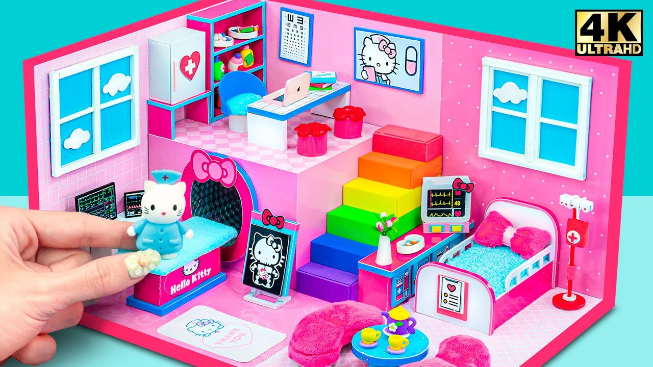 Build Pink Miniature Hospital and DIY Medical Kits from Clay ️ DIY