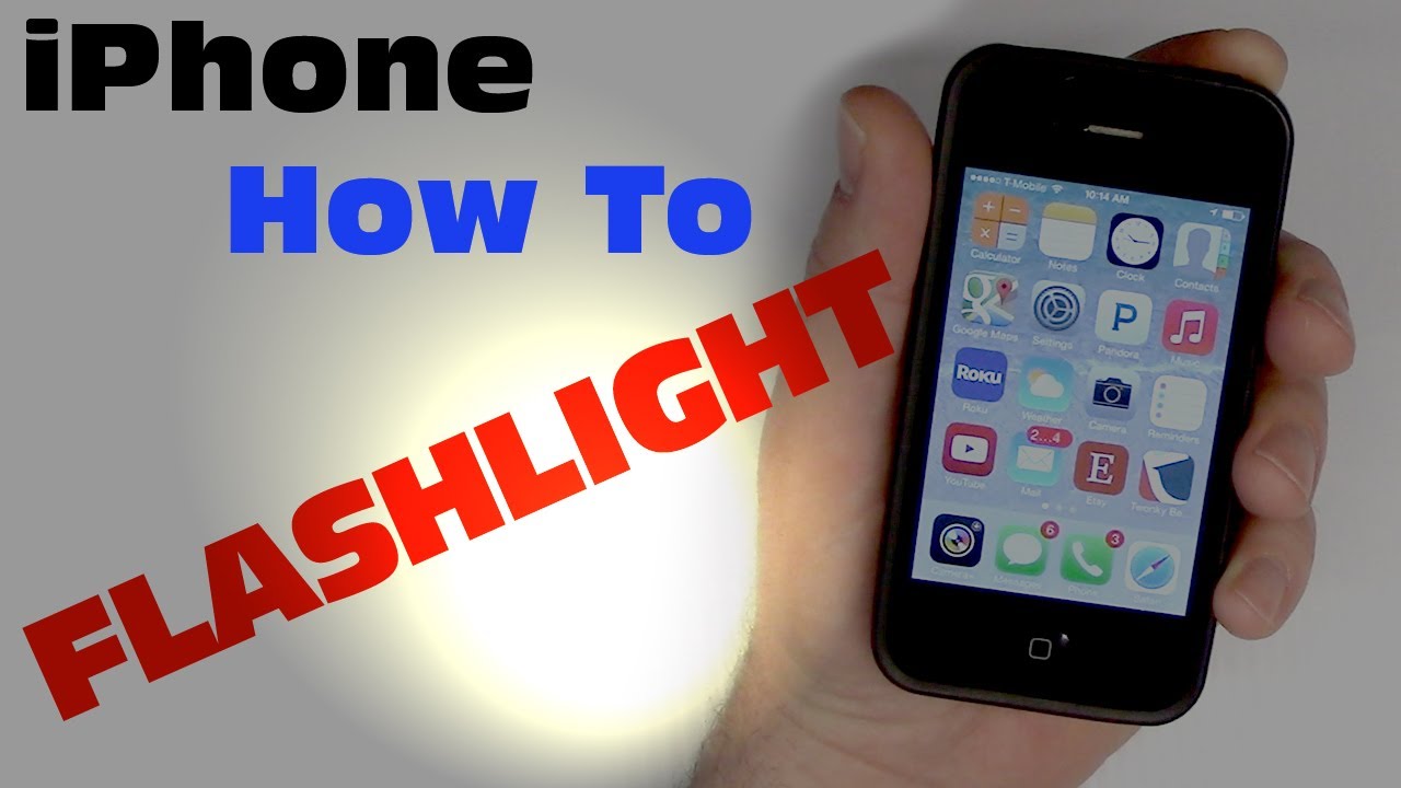 How to turn on the iPhone Flashlight YouTube