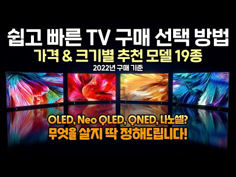OLED Vs Neo QLED Vs QNED Vs LED 쉽고 빠른 TV 선택 방법 가격 크기별 추천 모델 19종 2022년 구매한다면 