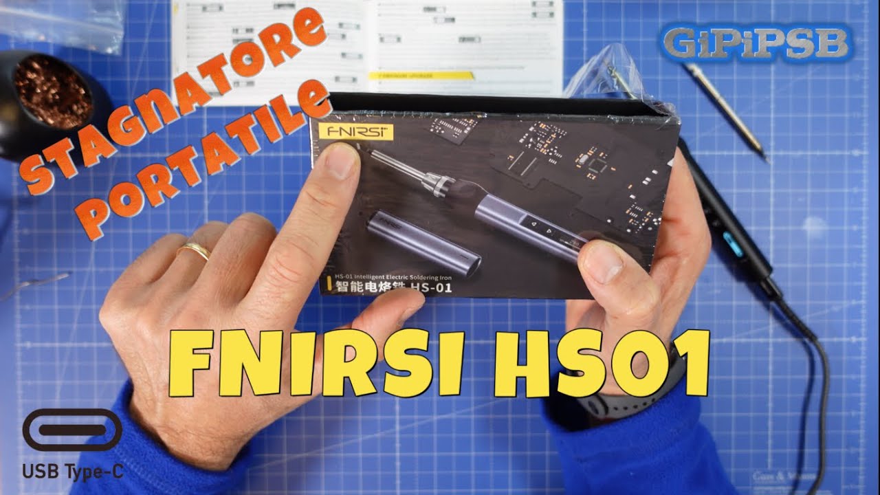 Stagnatore portatile FNIRSI HS-01 - con alimentazione USB C fino a 420° in pochi secondi