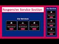 How to Create Responsive Services Section Using CSS Flexbox | Service section in HTML and CSS