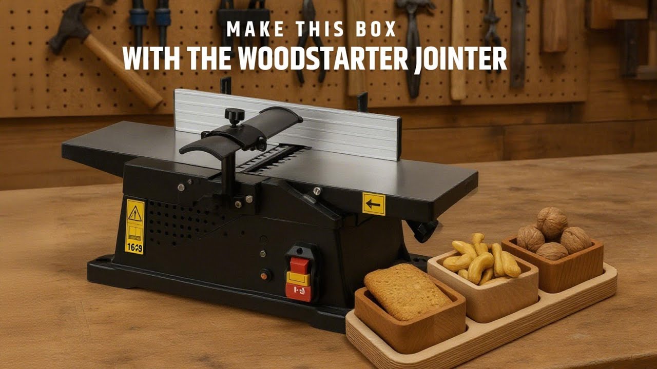 From Rough Wood to Perfect Nut Box! WOODSTARTER 6" Jointer + CNC Magic